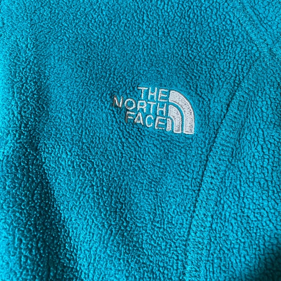 NORTH FACE turquoise fleece jacket size S - Picture 3 of 10